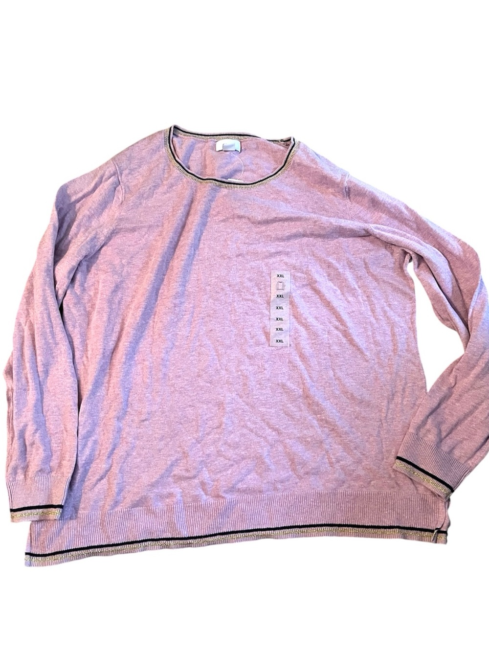 Old Navy Lavender Crewneck Sweater with Contrast Trim